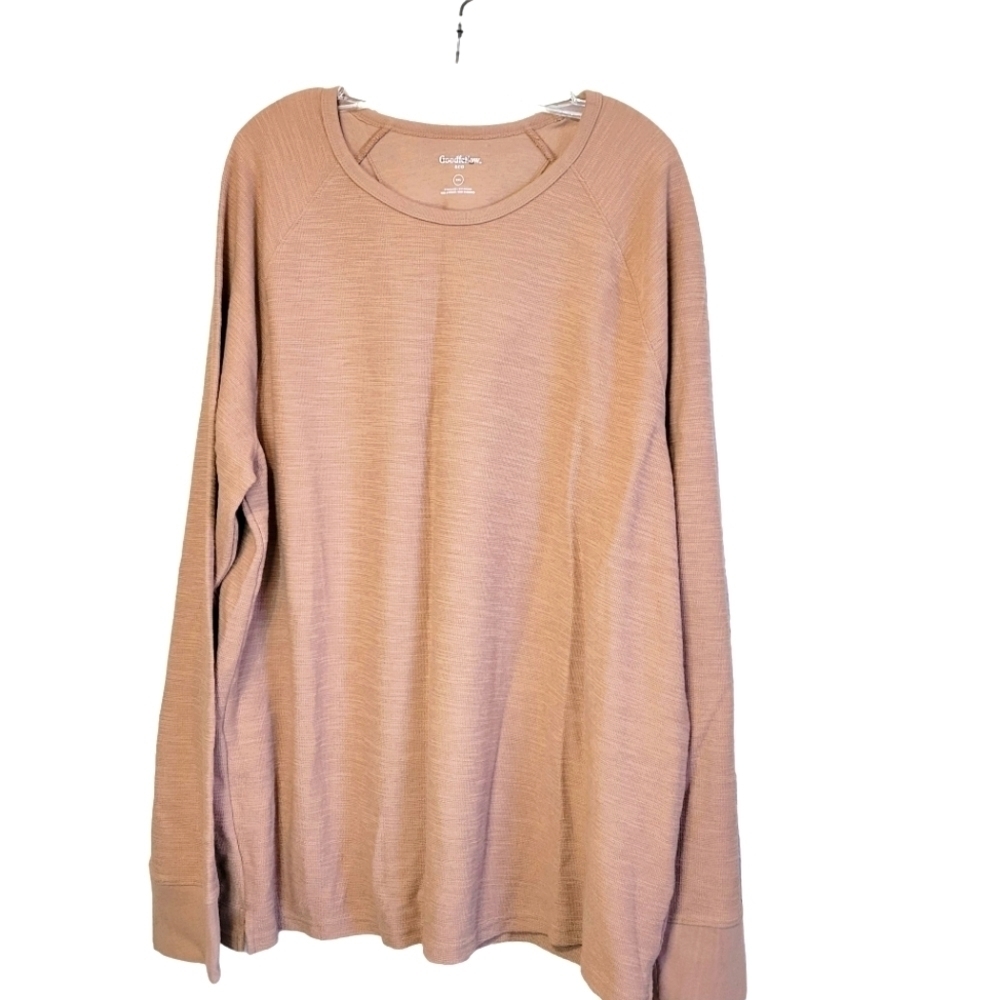 Goodfellow Thermal Long Sleeve Tan Shirt Size XXL
